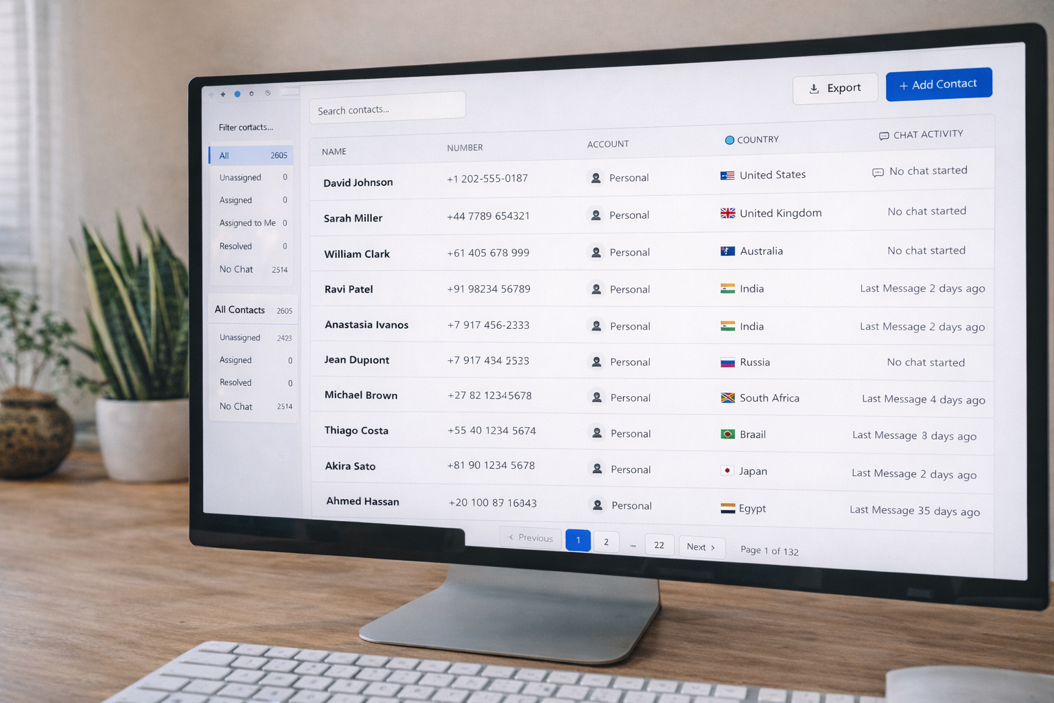 Starlor CRM Contacts